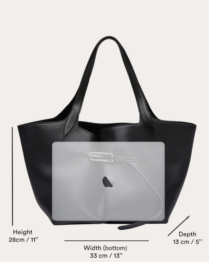 Belted Tote Bag | Dark Brown Suede