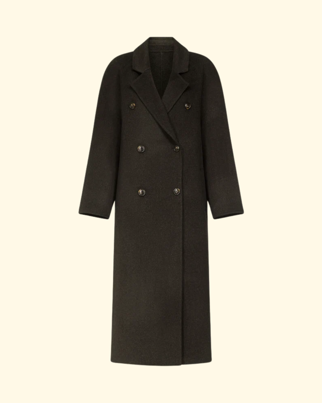 Irvin Double Breasted Coat | Brown Melange
