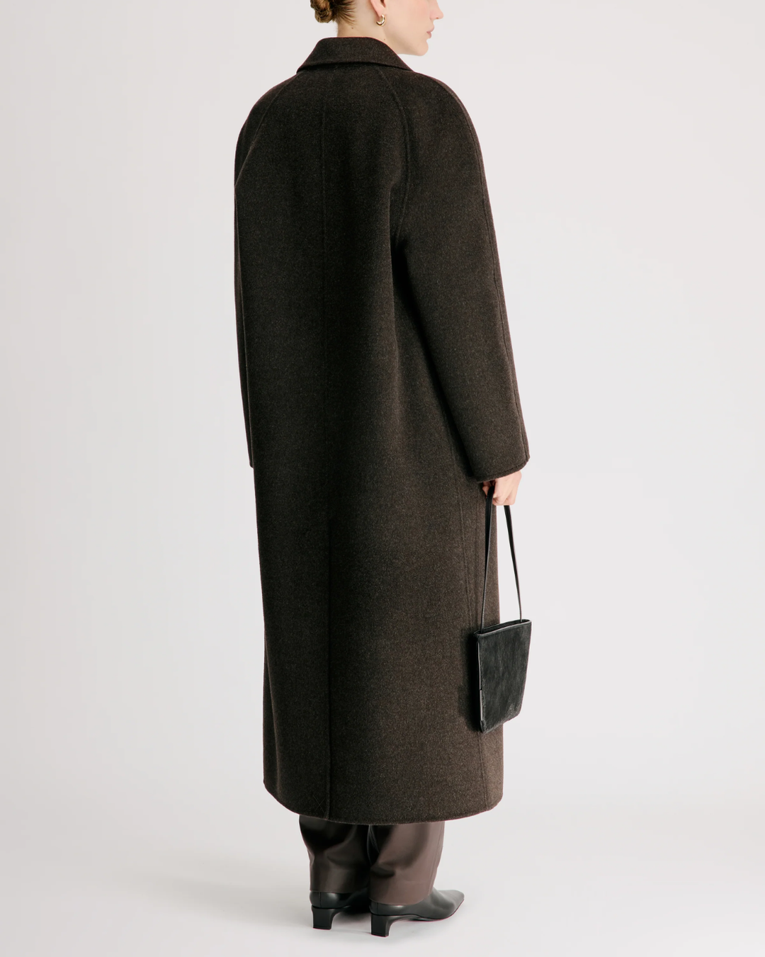 Irvin Double Breasted Coat | Brown Melange