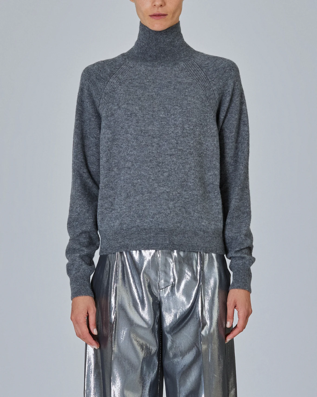 High Neck Sweater | Grey