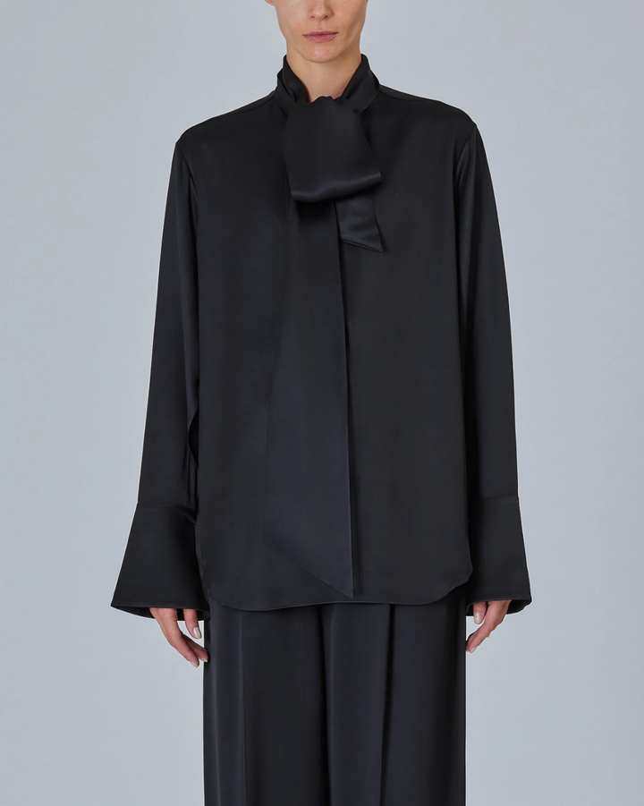 Shirt W Scarf | Black