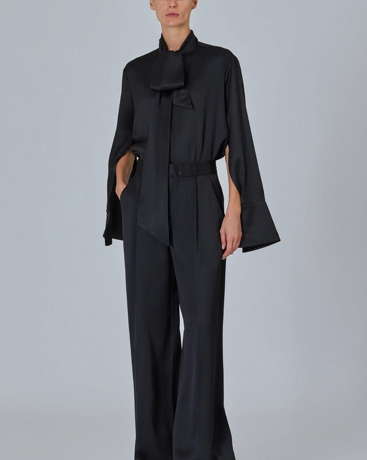 Shirt W Scarf | Black