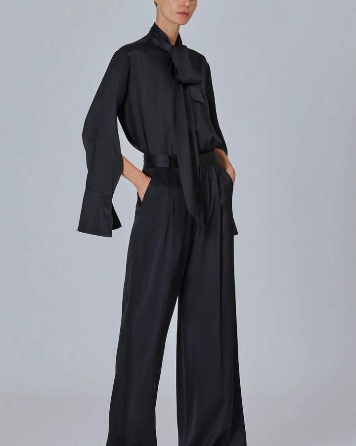 Shirt W Scarf | Black