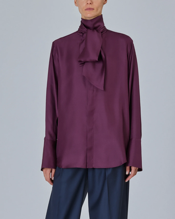 Shirt W Scarf | Bordeaux