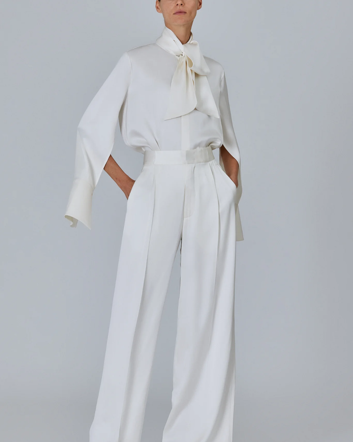 Shirt W Scarf | Ivory