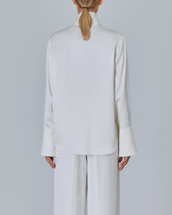 Shirt W Scarf | Ivory