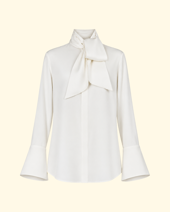 Shirt W Scarf | Ivory