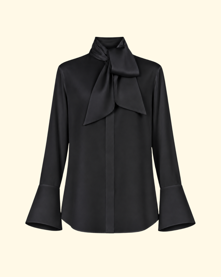 Shirt W Scarf | Black