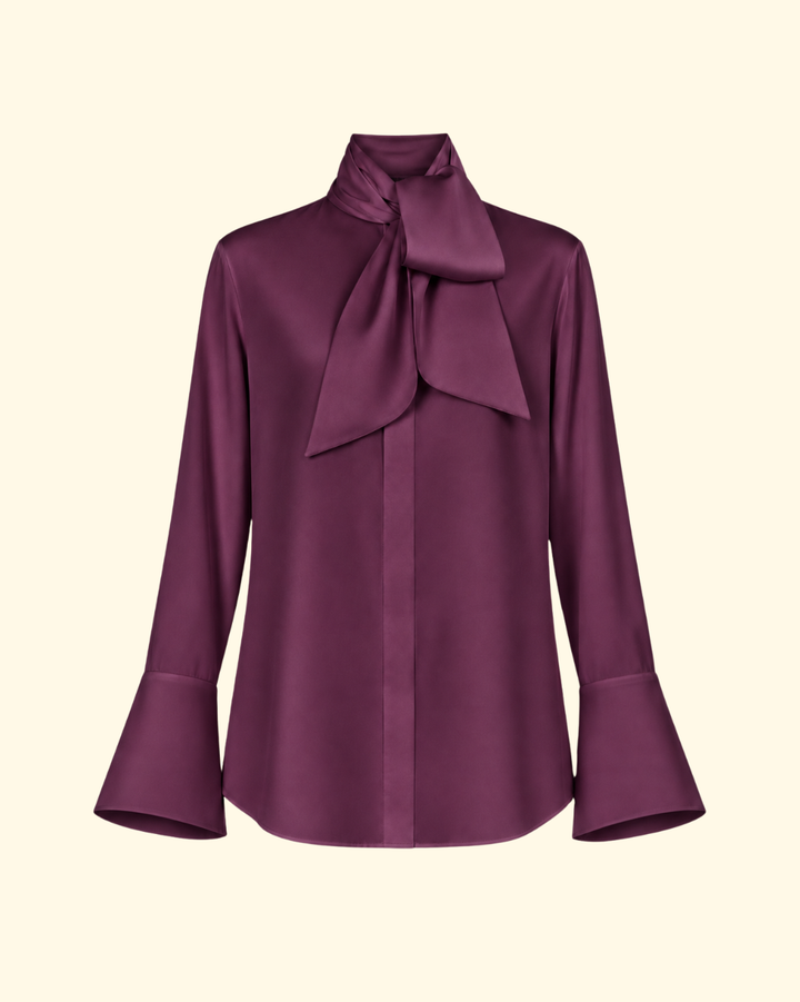 Shirt W Scarf | Bordeaux
