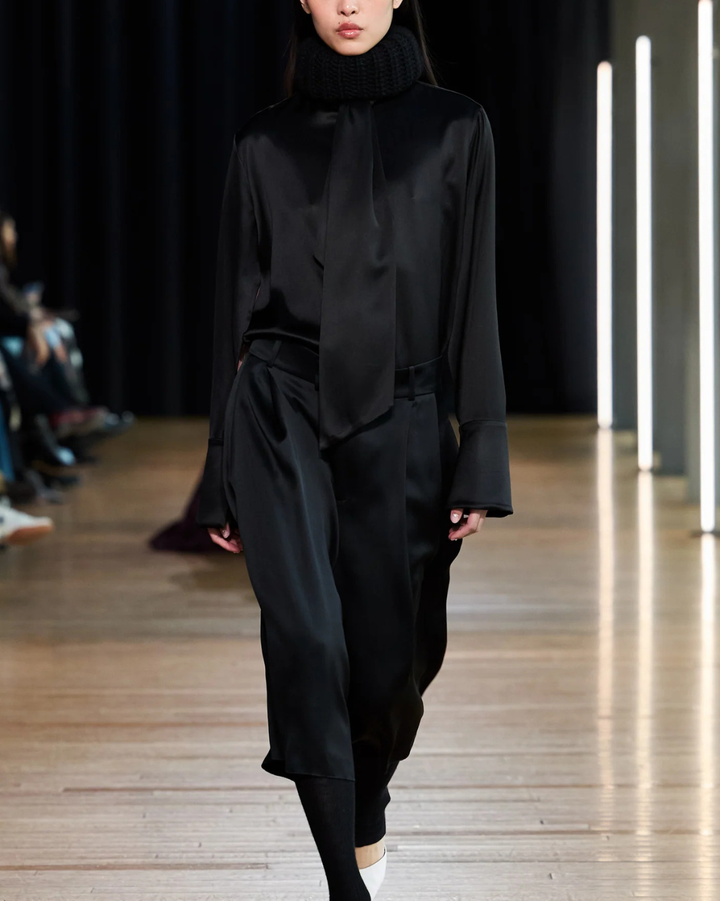 Shirt W Scarf | Black
