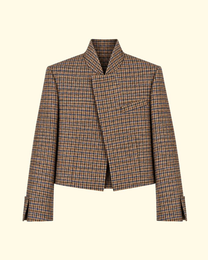 Lauren Cropped Jacket | Camel Check