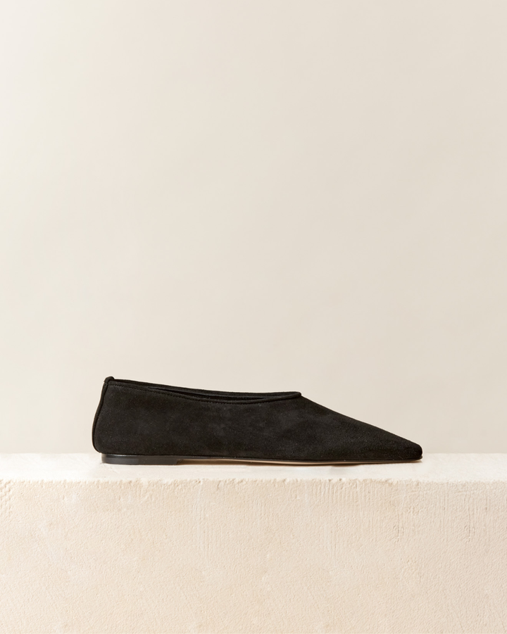 Topo Flat | Black Suede
