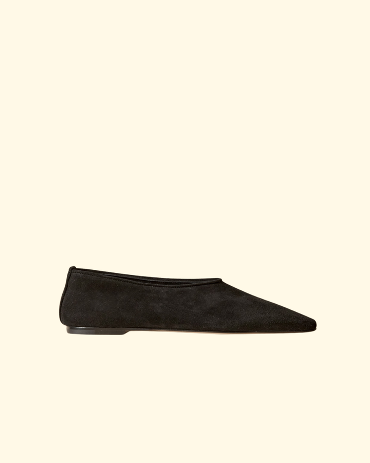 Topo Flat | Black Suede