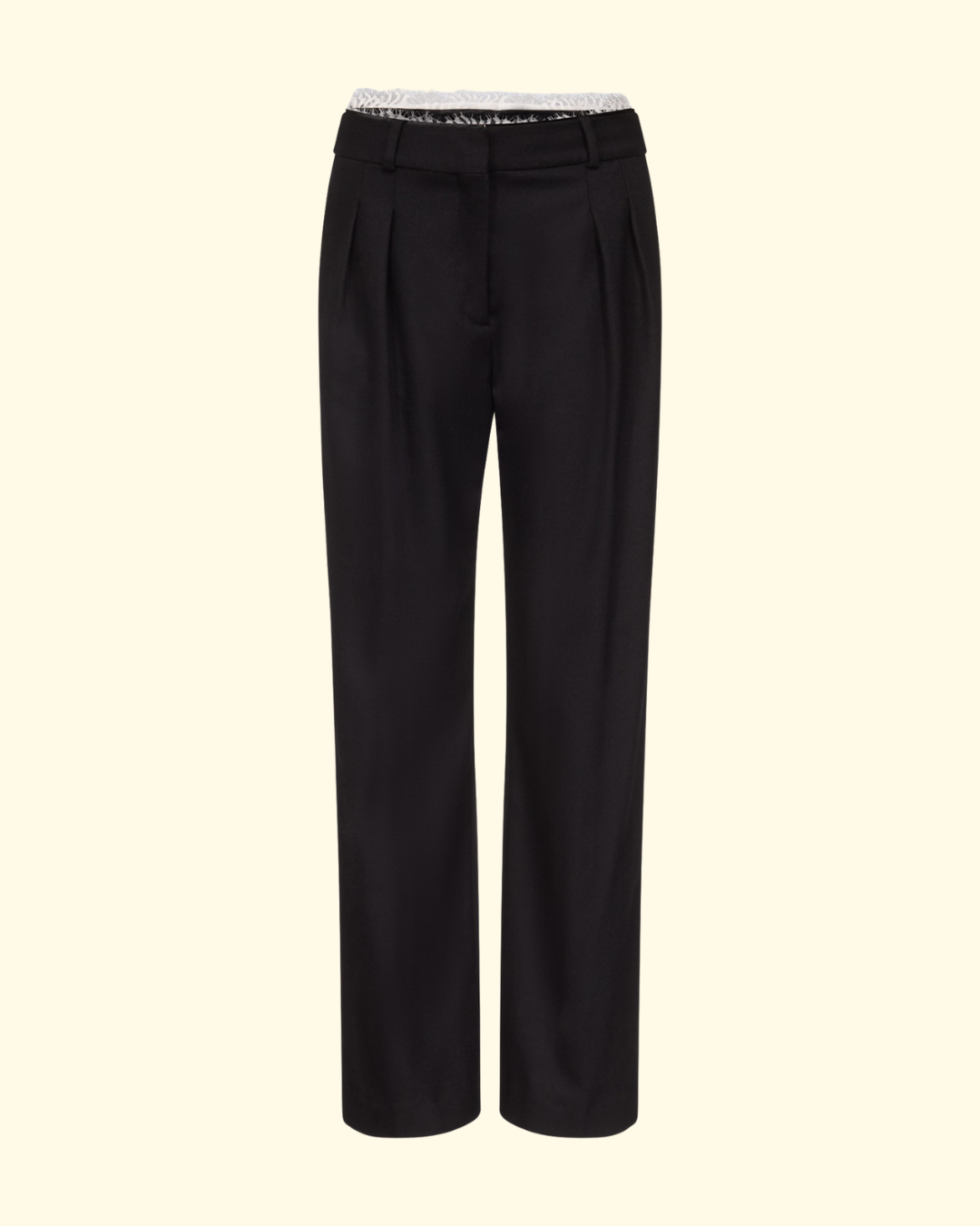 Saul Tailored Pant W/Lace | Black