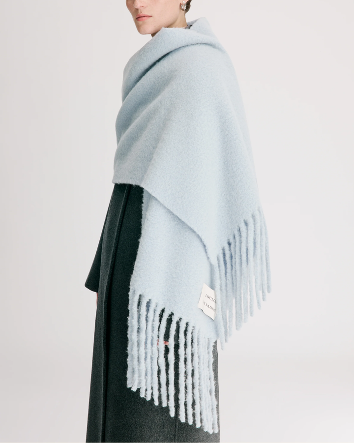 Santo Alpaca Scarf | Light Blue