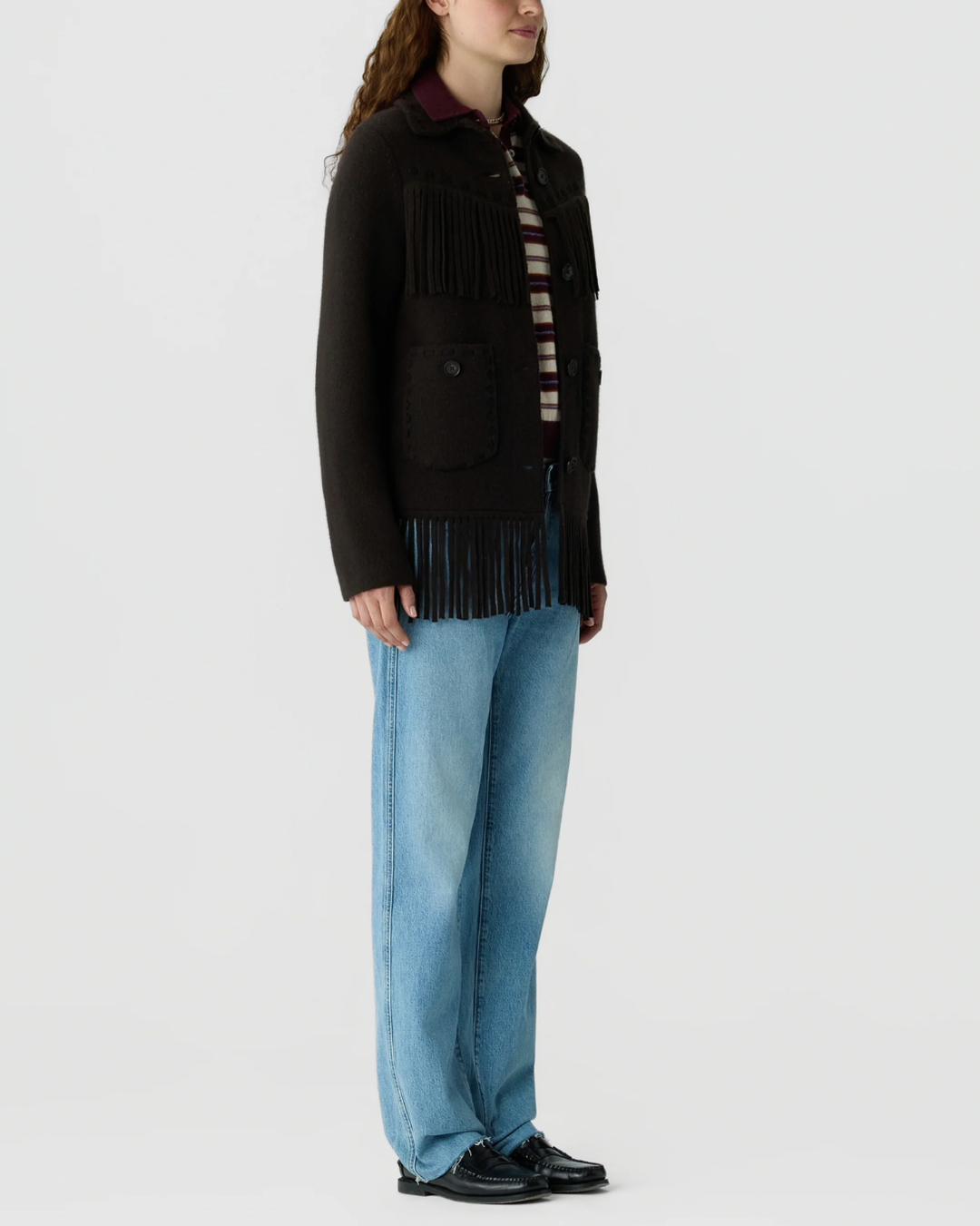 Western Fringe Jacket | Burnt Cocoa