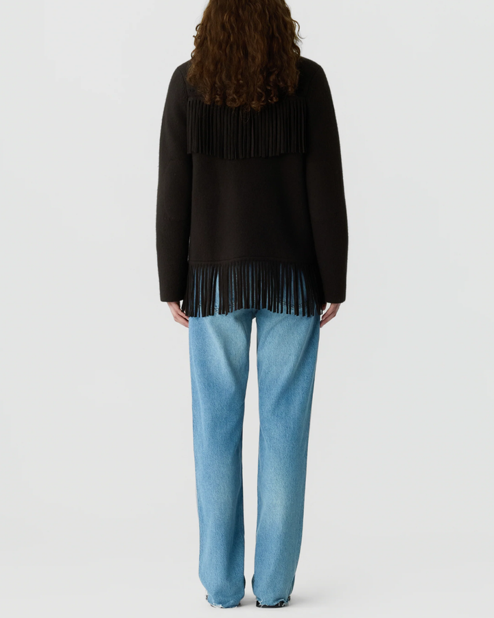Western Fringe Jacket | Burnt Cocoa