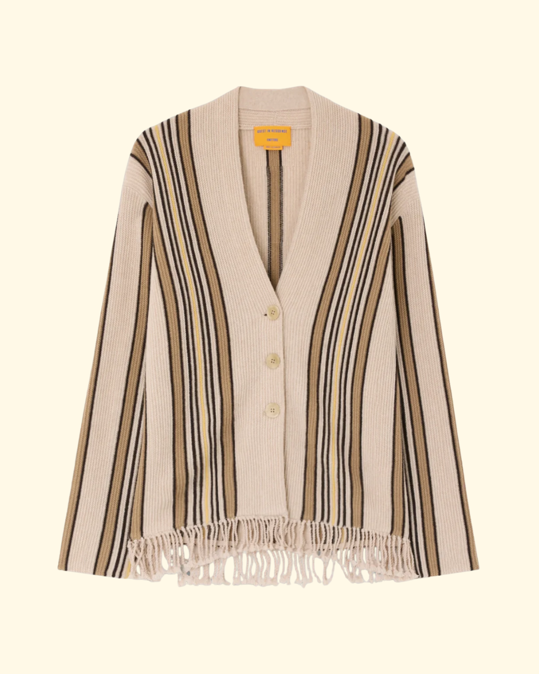 Handloom Cardigan | Sandstone Combo