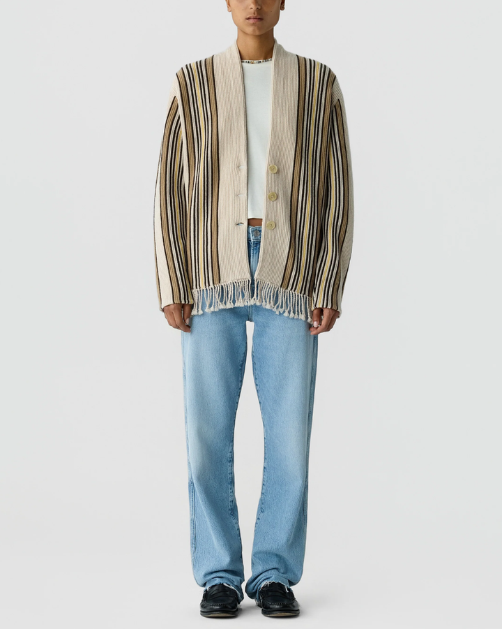 Handloom Cardigan | Sandstone Combo