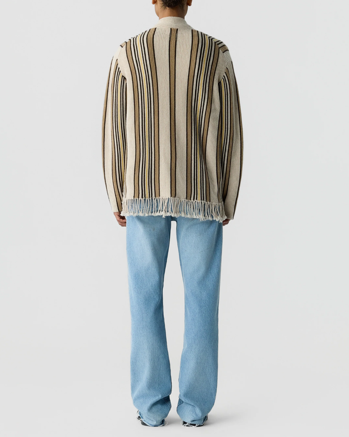 Handloom Cardigan | Sandstone Combo