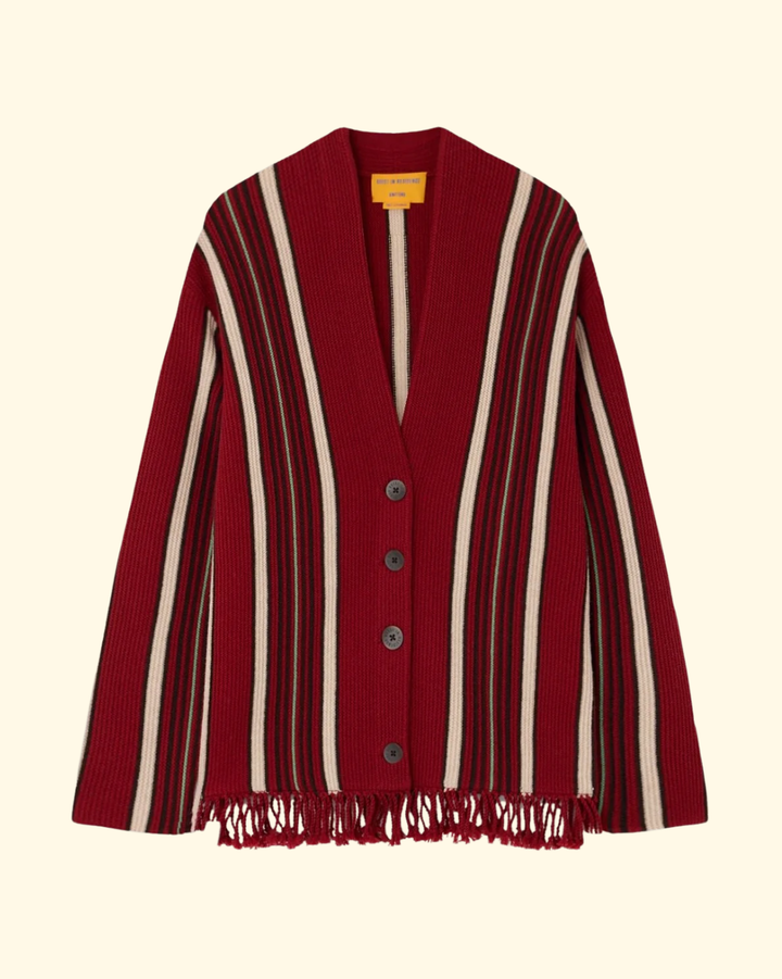 Handloom Cardigan | Carmine Combo
