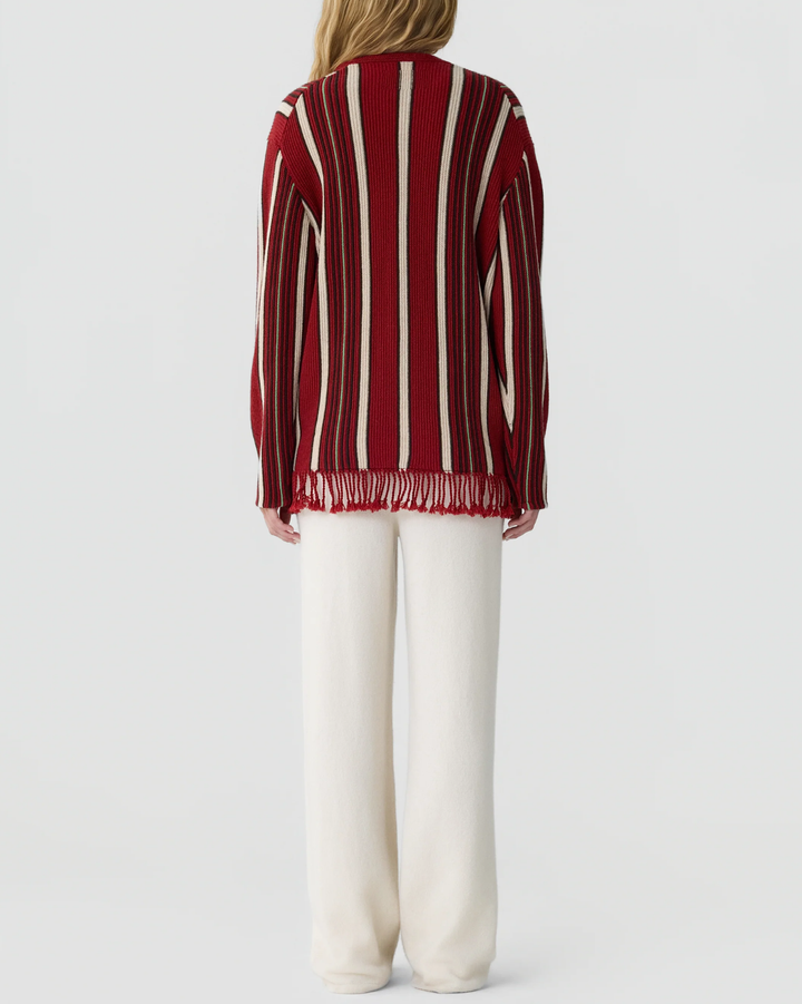 Handloom Cardigan | Carmine Combo
