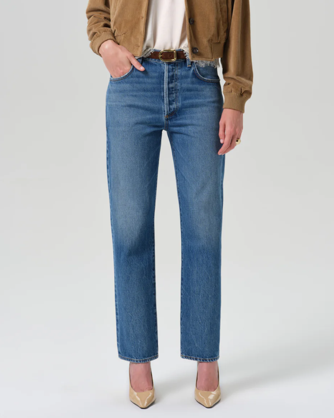 90s French High Rise Straight | Pastis