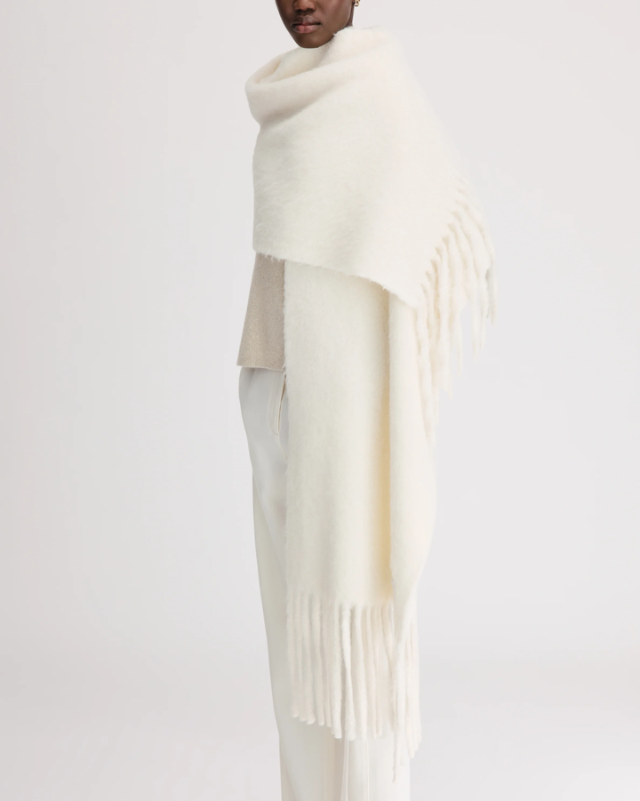 Santo Alpaca Scarf | Ivory