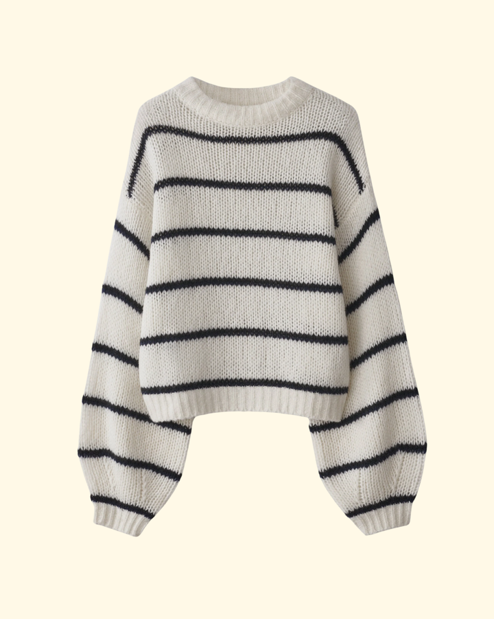 Sabelle Stripes Sweater | Cream/ Black/ Navy Stripes