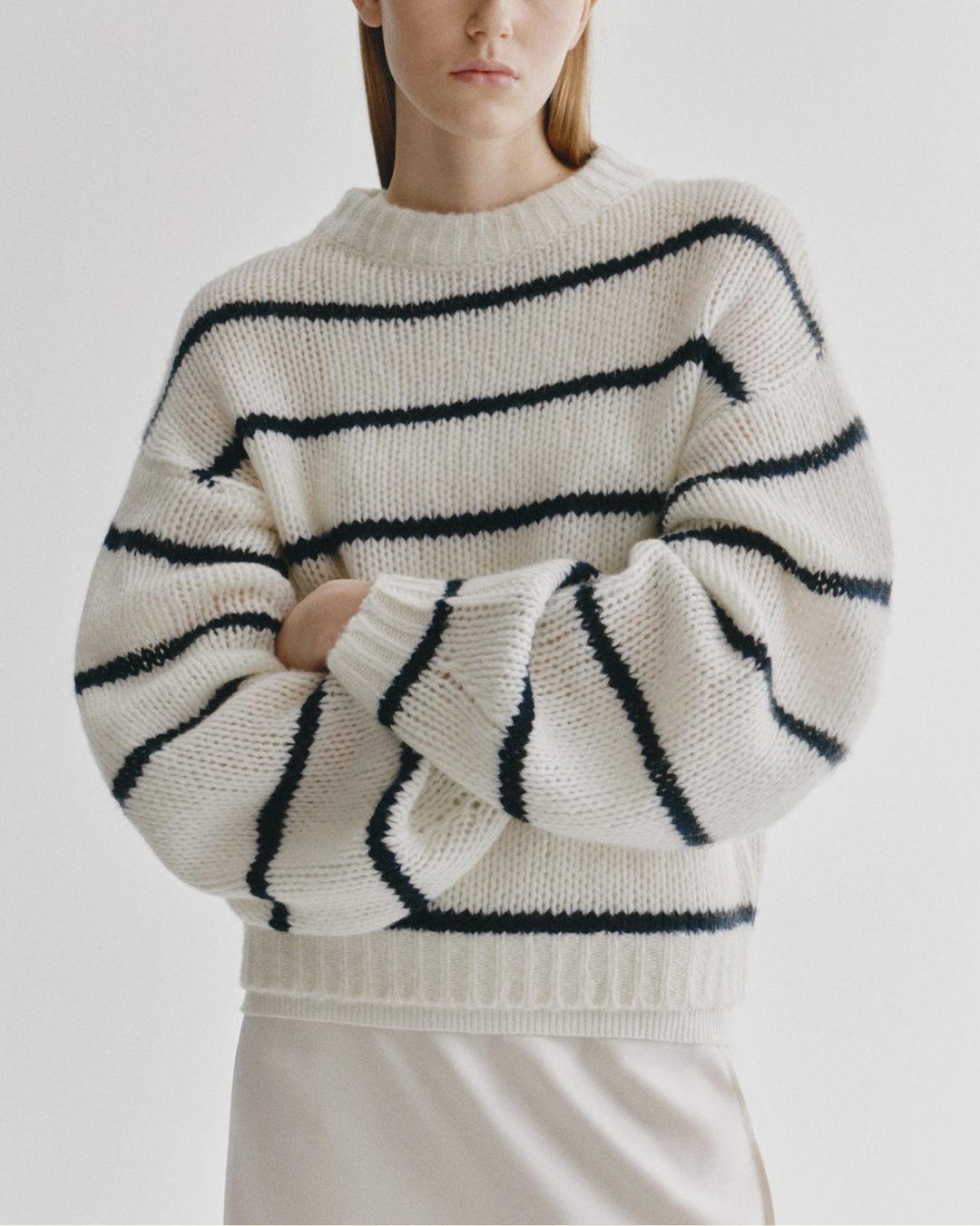 Sabelle Stripes Sweater | Cream/ Black/ Navy Stripes