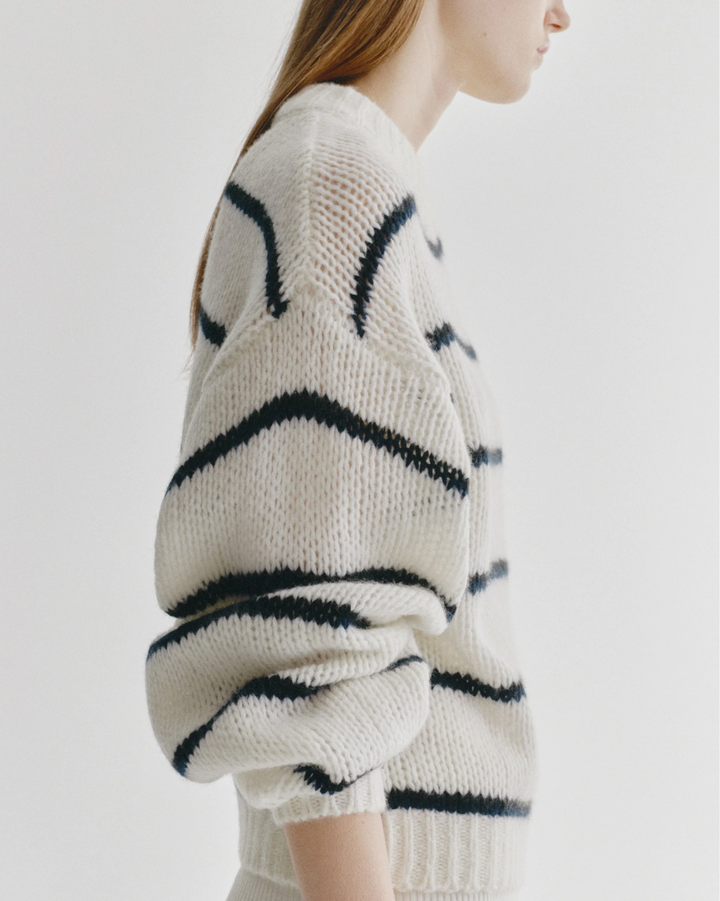 Sabelle Stripes Sweater | Cream/ Black/ Navy Stripes