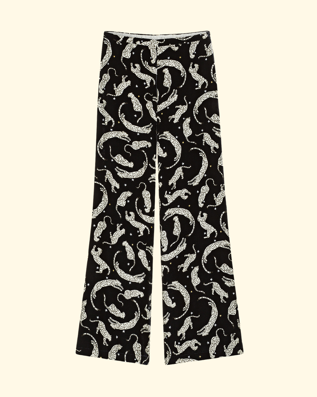 Royal Leopard Print Velvet Pants | Night
