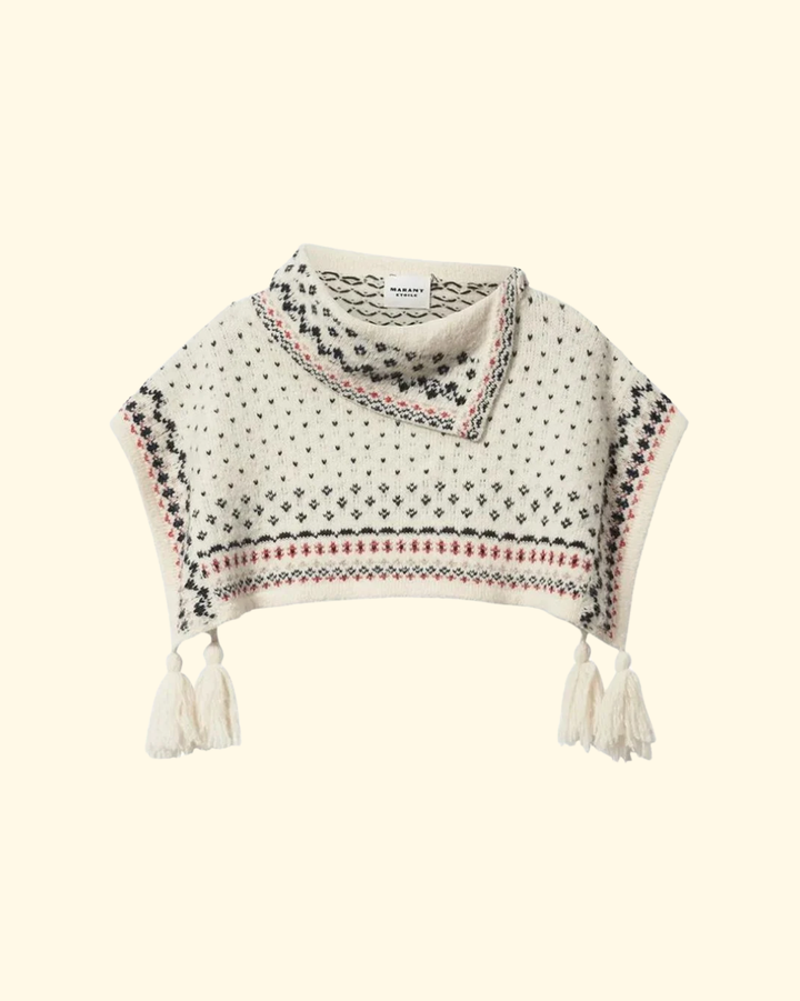 Alfina Poncho | Ecru