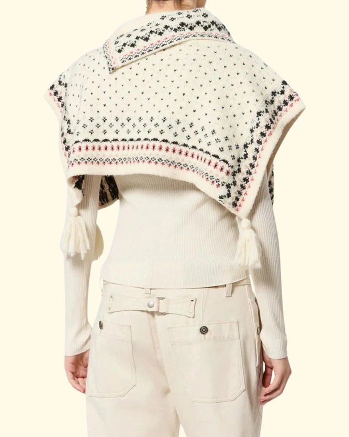 Alfina Poncho | Ecru