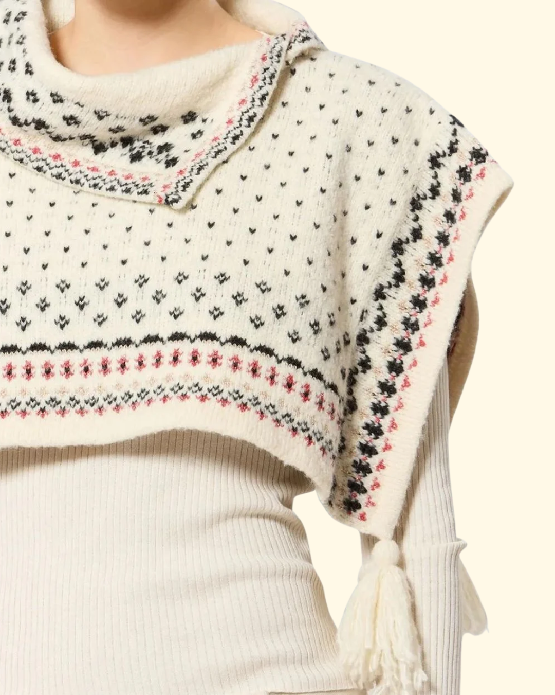 Alfina Poncho | Ecru