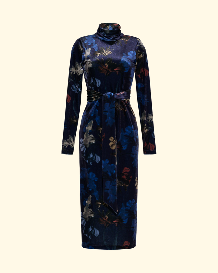 Piper Dress | Elysian Flora Navy