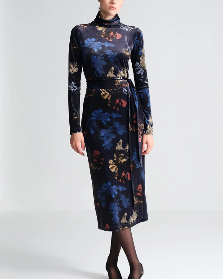 Piper Dress | Elysian Flora Navy