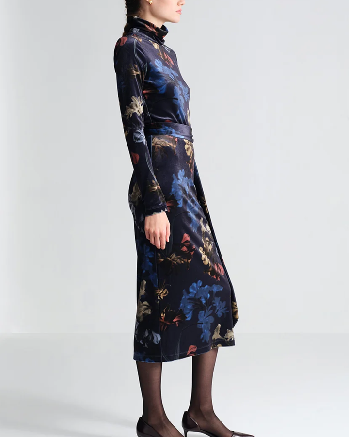 Piper Dress | Elysian Flora Navy