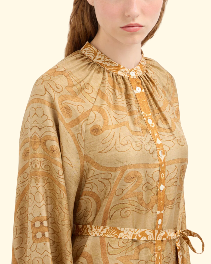 Aloe Shirt Dress | Zafferano Bruciato