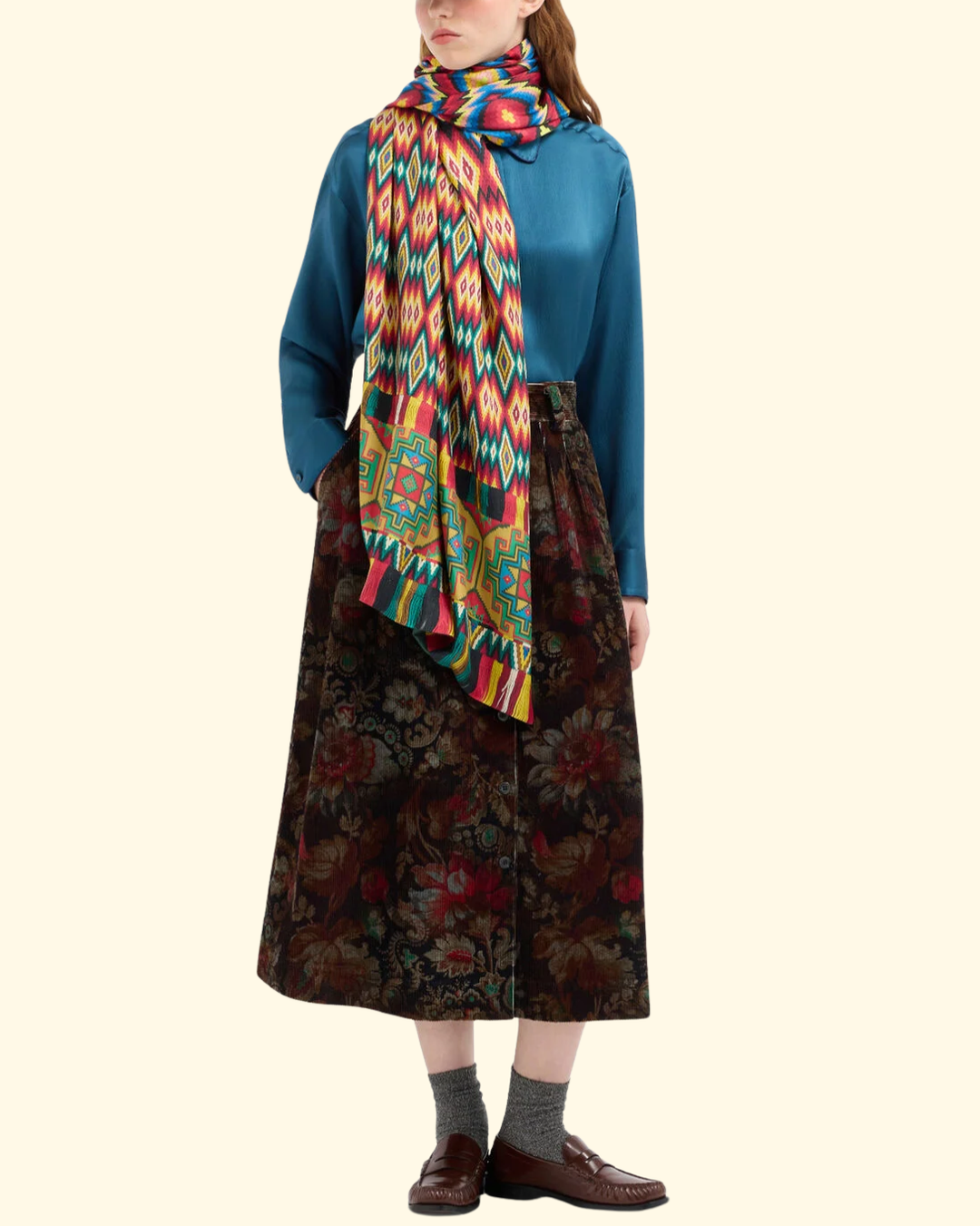 Gridox Skirt | Kilim Di Tabacco