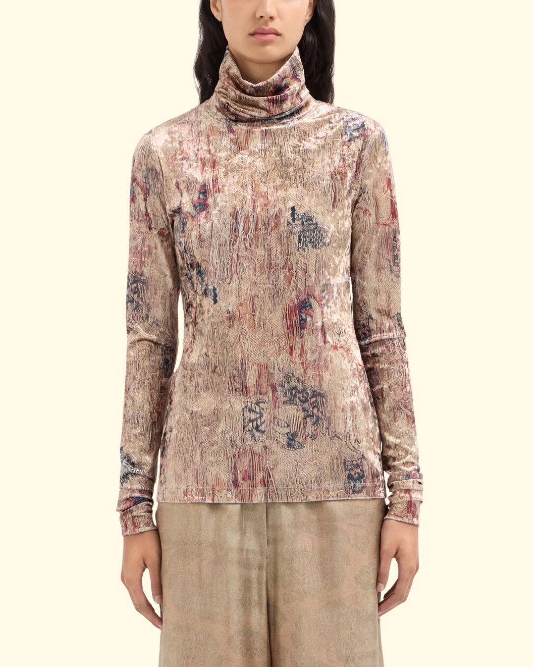 Ranat Turtleneck Top | Origami Di Basalto