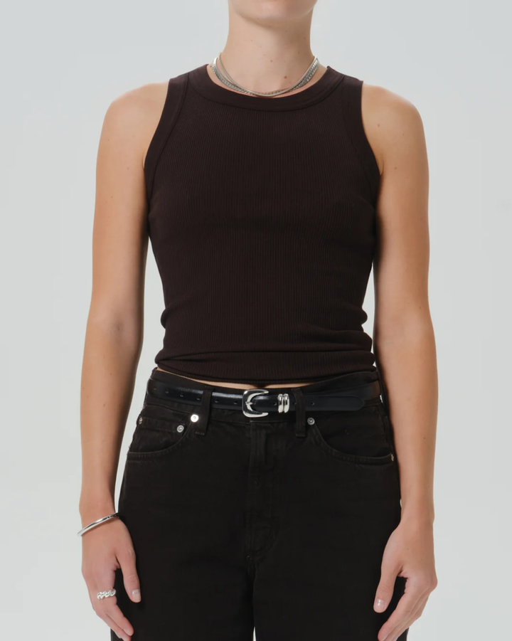 Isabel Rib Tank | Chocolate