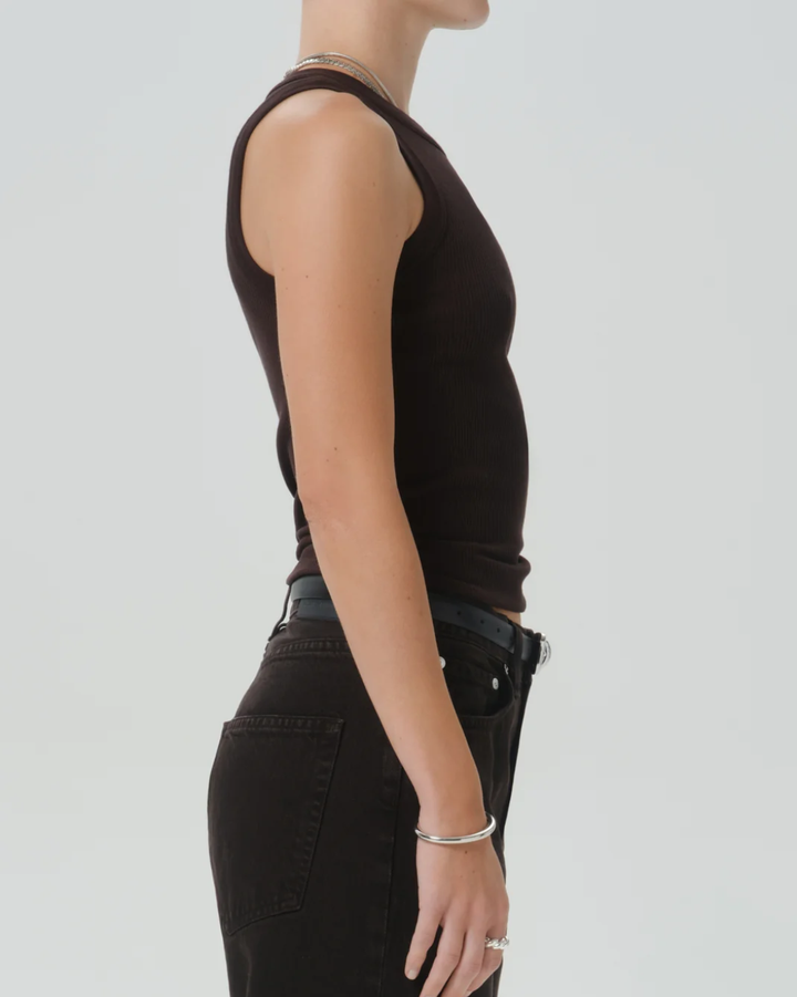 Isabel Rib Tank | Chocolate