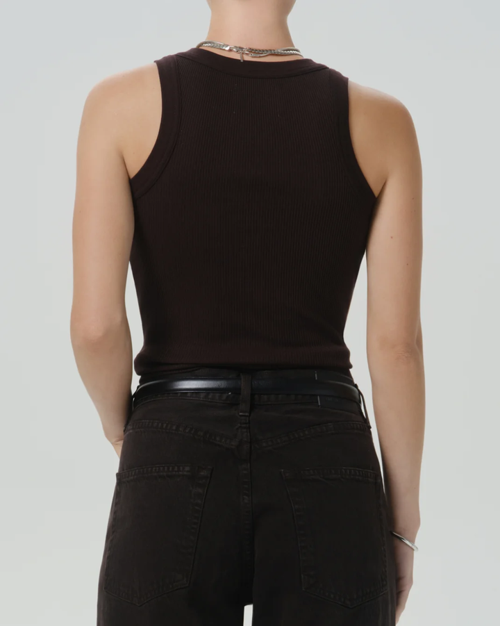 Isabel Rib Tank | Chocolate