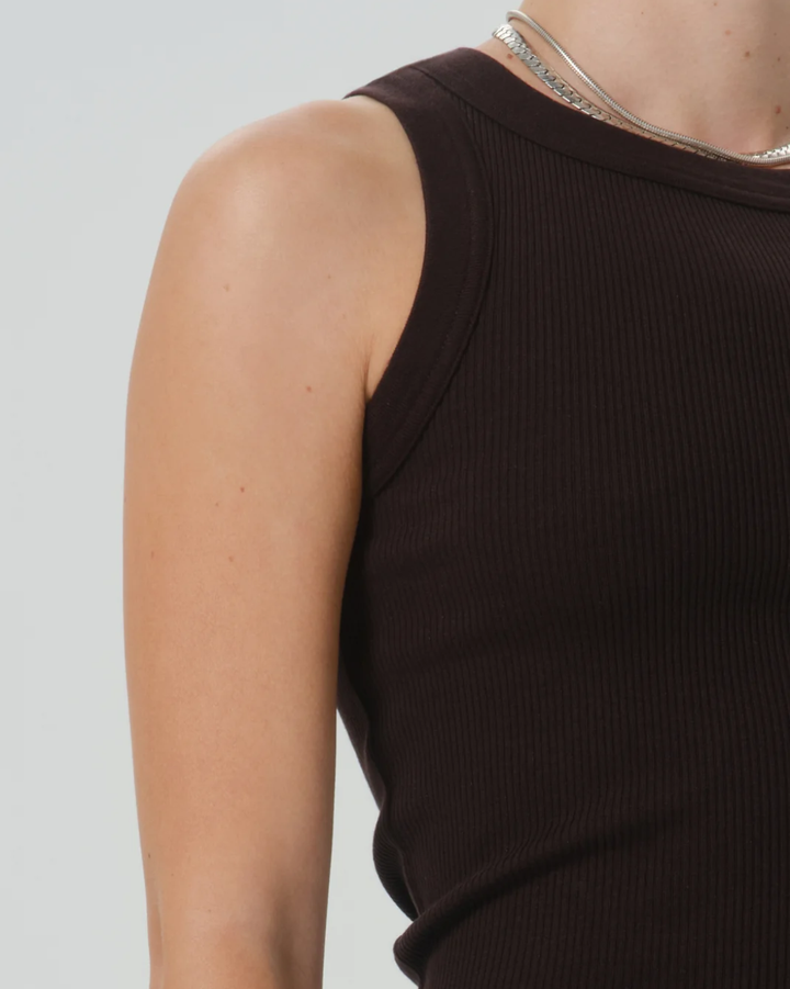 Isabel Rib Tank | Chocolate