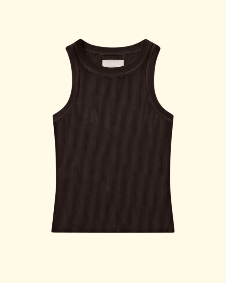 Isabel Rib Tank | Chocolate