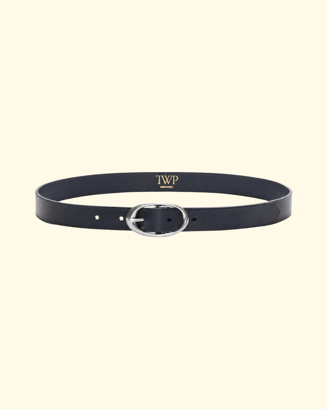 Narrow Belt | Dark Midnight Silver Buckle