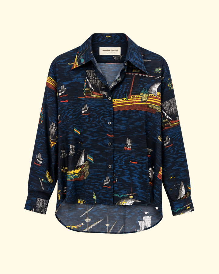 Brooks Top | Caravelle Navy Night