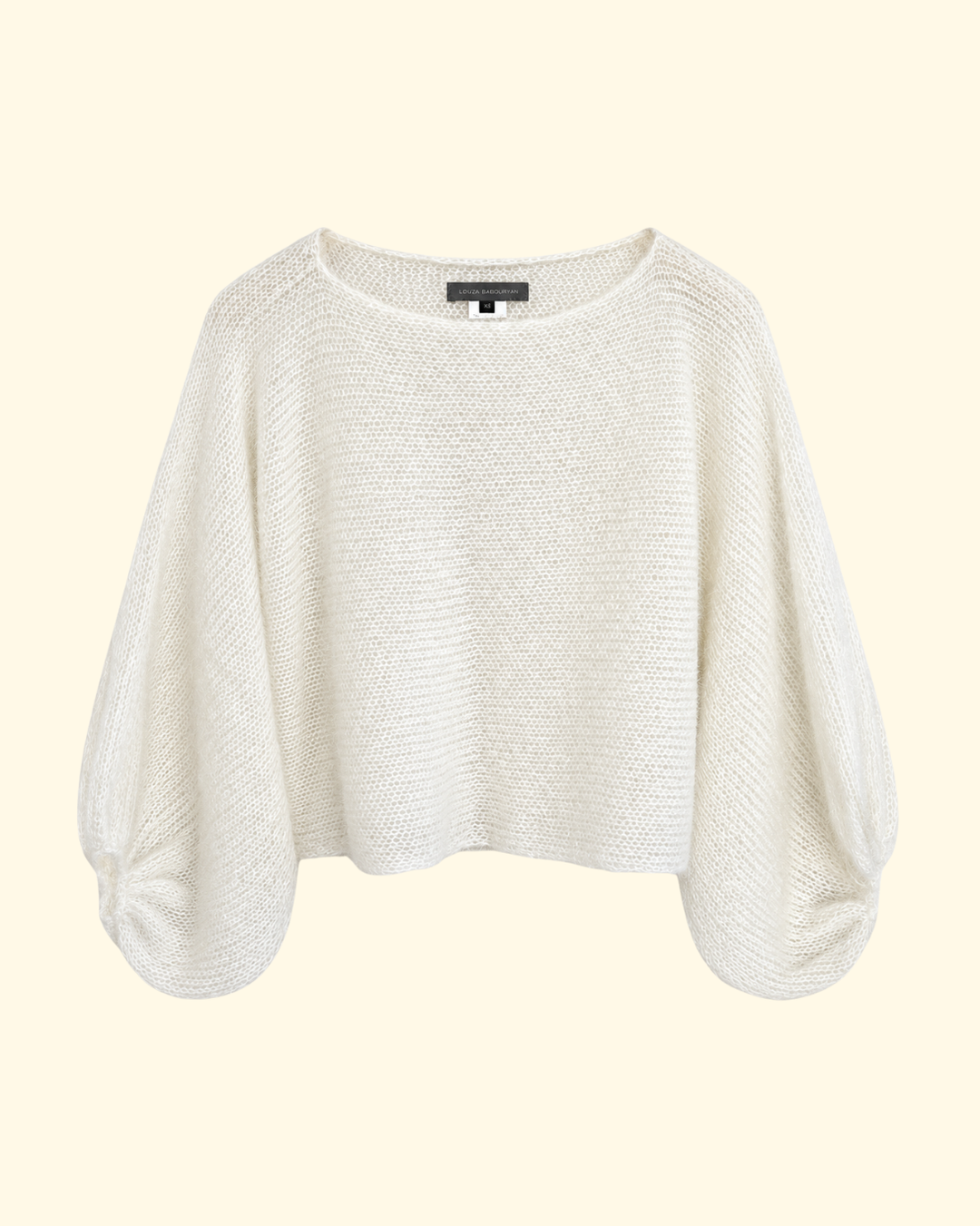 Mohair/Silk Sweater | Ivory