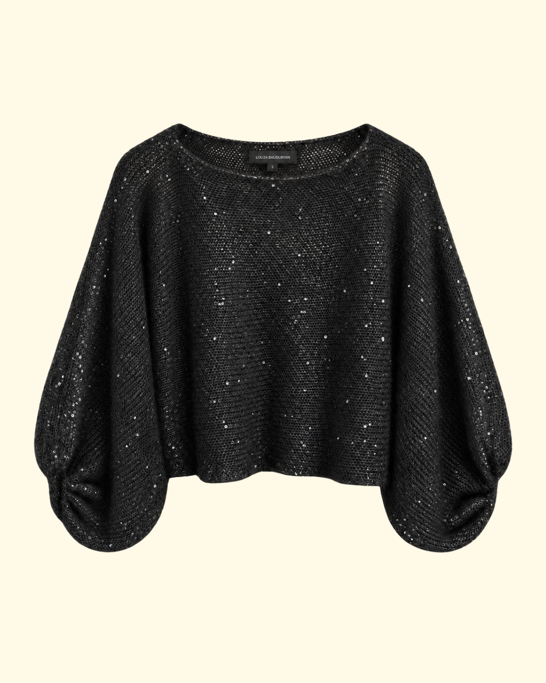 Mohair/Silk Sparkle Sweater | Black